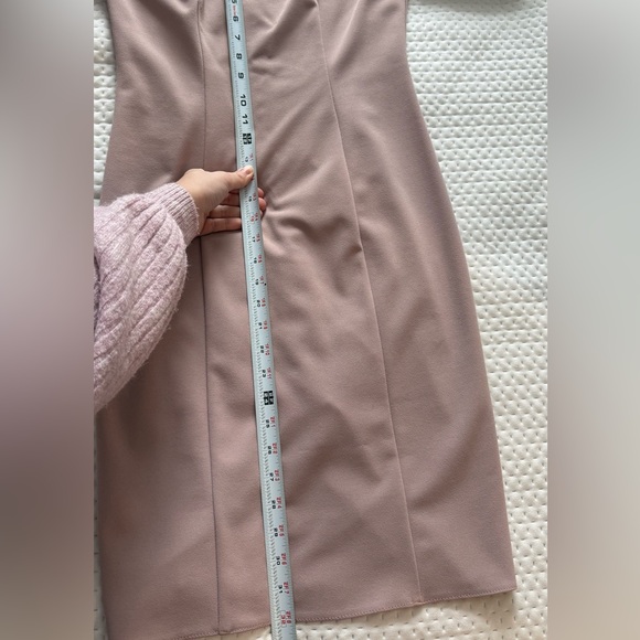 Rinascimento Off-Shoulder Dress in Blush Wedding Guest or Elegant Event Dress - Picture 9 of 11